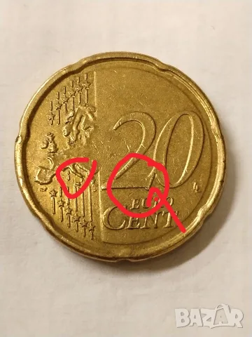 монета от 20 евро цента , снимка 4 - Нумизматика и бонистика - 55474253