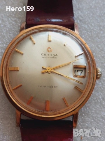 Два броя мъжки часовници;Certina automatic 27 jewels,и BASIS sport стоп секунди хронометър 1940год., снимка 8 - Мъжки - 54810116