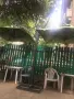Двоен масивен градински чадър, снимка 1