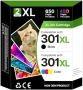 Нови 301XL Съвместими Мастилени Касети Черна Цветна XL за HP Envy DeskJet принтер тонер печат, снимка 1