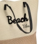 Плажна чанта от слама Beach vibes екрю бежово с магнитно закопчаване_1237946, снимка 3