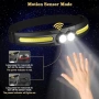 LED челник 2в1 COB XPE със сензор 500lm USB акумулаторен CB-6808A-1, снимка 3