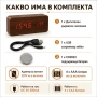 Постоянно светещ електронен часовник с дигитален термометър за стая, снимка 7