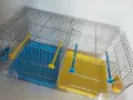 нови!двойна клетка,кафез с преграда,воалиера,канар,канари, папагали,папагал,финки,диви пилета,птици, снимка 2