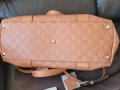 Оригинална дамска кожена чанта Gucci Bamboo Guccissima със сертификат, снимка 8