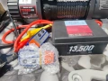 13500 LBS 12V Електрическа лебедка със синтетично въже 6 тона за 4X4 автомобил, ремарке, автовоз, снимка 5