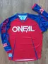  O'NEAL MAYHEM LITE BLOCKER RED/BLUE - мъжка мотокрос блуза р-р 2XL, снимка 5