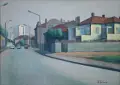 Картина "Пейзаж от Русе", худ. П. Петков (1924-1976), снимка 2