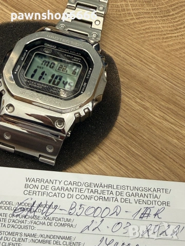 Casio G-Shock GMW-B5000D-1ER "Full Metal Square" – Оригинален, Пълен Комплект, снимка 14 - Мъжки - 54995212