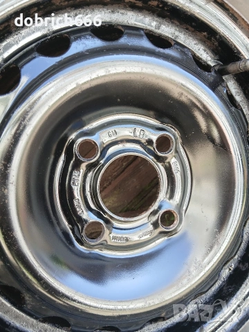 Джанти 13 цола 4х100 56.6мм Opel с гуми 165/70/13 Michelin, снимка 2 - Гуми и джанти - 54539174