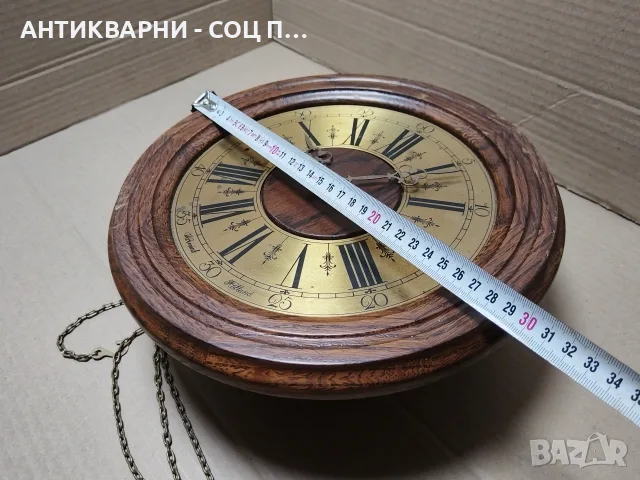 Стар Ретро Холандски Дървен Стенен Часовник с Механизъм WUBA. / НОМЕР 483., снимка 10 - Антикварни и старинни предмети - 55691238