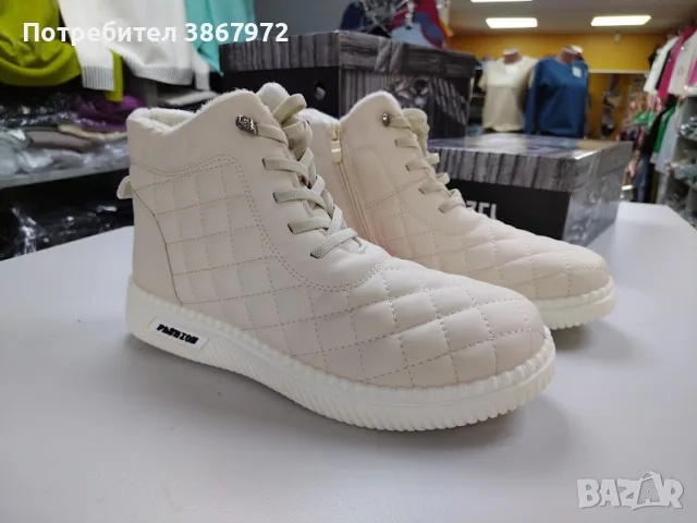 Дамски боти с цип и ластични връзки, снимка 4 - Дамски боти - 55579984