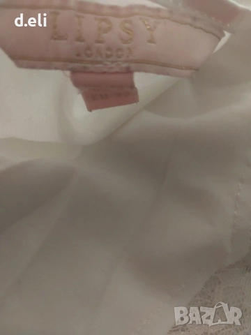 Lipsy London Size S 100% Коприна Луксозна къса нощница, снимка 4 - Бельо - 54547678