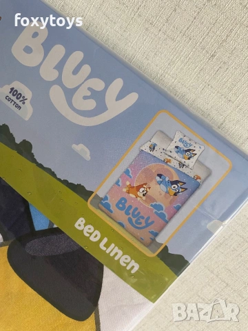 Детски спален комплект Bluey Dream Flight, Блуи – спално бельо за единично легло, снимка 3 - Спално бельо и завивки - 54246091