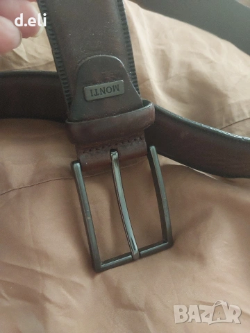 MONTI Italy 🇮🇹 100% Кожа Мъжки кафяв колан. Голям размер