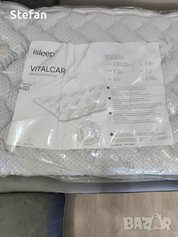 ЧИСТО НОВ топ матрак iSleep VitalCare – 160×200 см, 6 см, снимка 2 - Матраци - 55610701