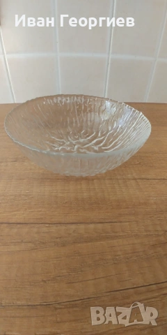 Стъклени купи, чиния, снимка 3 - Сервизи - 55076298
