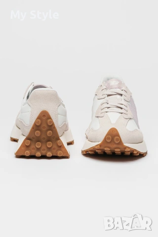 Чисто нови New Balance, Велурени маратоки с кожа, Слонова кост, Бeжово, бледо Розови детайли, 38 р-р, снимка 4 - Маратонки - 55205874