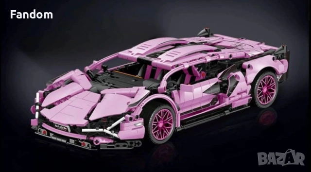 Тип Lego Сглобяема Състезателна Кола Sian 1215 части, снимка 3 - Конструктори - 54586262
