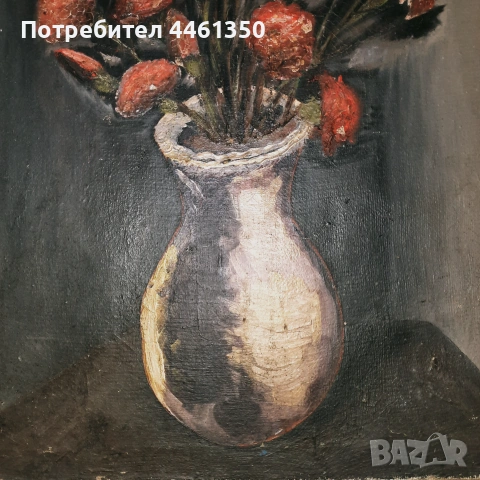 Стара българска картина,натмрморт, снимка 2 - Антикварни и старинни предмети - 55104252