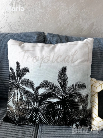 Декоративна възглавница „Tropical“ – 42 × 42 см- 4бр, снимка 4 - Декорация за дома - 55095201