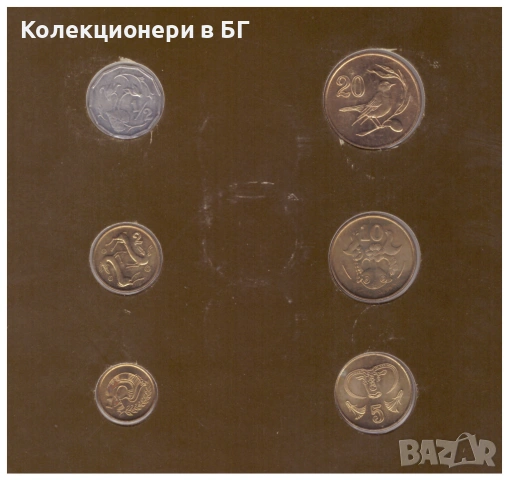 СЕТ ШЕСТ МОНЕТИ ОТ КИПЪР ⭐THE FRANKLIN MINT⭐, снимка 3 - Нумизматика и бонистика - 54779962