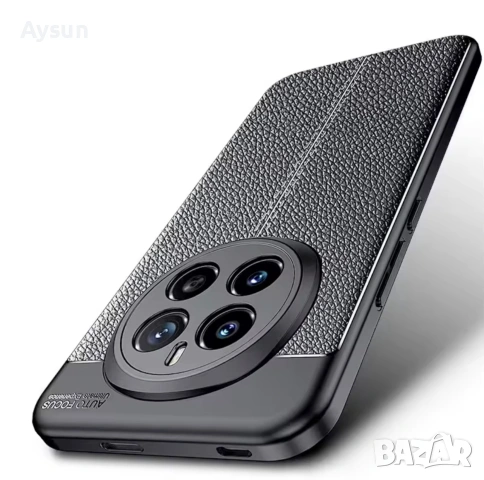 2 броя НОВИ калъфа за Honor Magic 7 Pro - Кожен Auto Focus + Прозрачен силикон, снимка 3 - Калъфи, кейсове - 55155412