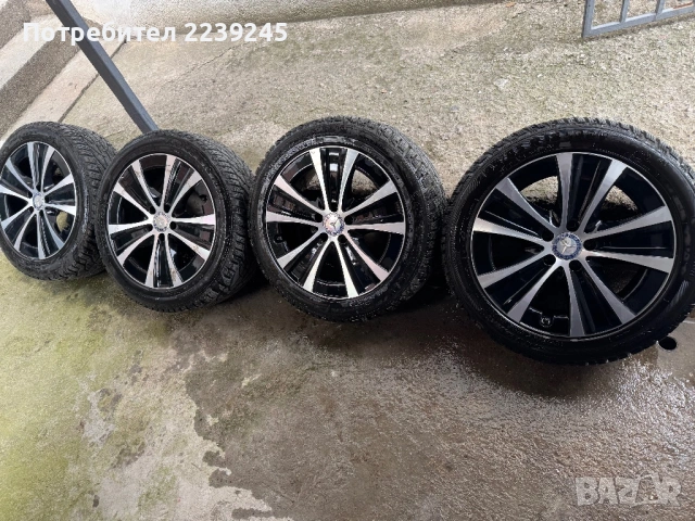 Оригинални джанти 18 цола 5х112 за Мерцеде Е-класа W213 със зимни гуми 245/45/18, снимка 2 - Гуми и джанти - 54184305