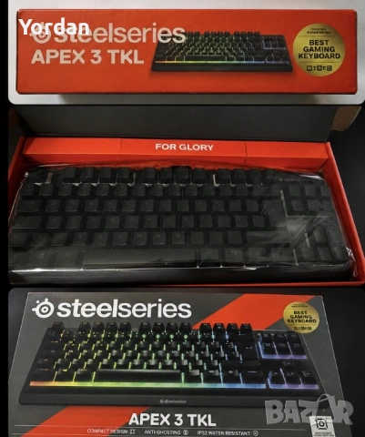 Продавам SteelSeries Apex 3 TKL – НОВА, НЕОТВАРЯНА!, снимка 3 - Клавиатури и мишки - 54946916