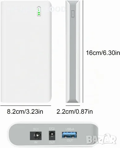 MXJFYY 15600mAh 57Wh преносима батерия 9V 12V, снимка 2 - Външни батерии - 55658160