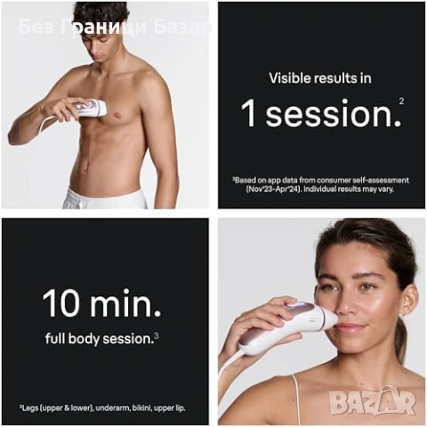 Нов Braun Skin iExpert IPL Фотоепилатор Трайна Епилация Браун PL7442 уред косми, снимка 4 - Други - 54637447