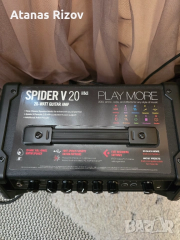 Продавам Line 6 Spider V 20 MkII – 20W китарен усилвател в отлично състояние