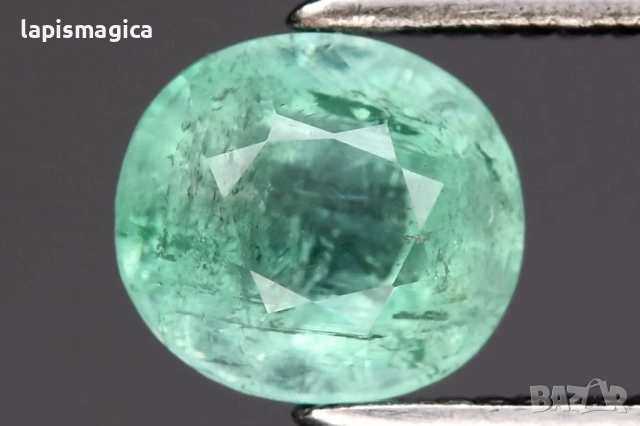 Естествен зелен смарагд от Нигерия 0.60ct 5.3x4.8mm овална шлифовка