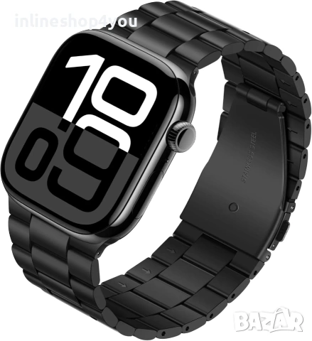 Метална Стоманена Верижка за Apple Watch Ultra | 11 | 10 | 9 | 8 | 7 | SE, снимка 5 - Каишки за часовници - 55244396