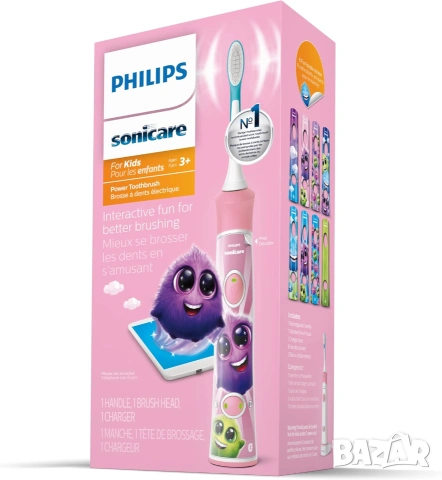Детска електрическа четка за зъби Philips Sonicare for Kids 3+ Bluetooth HX6351/41 Pink, снимка 9 - Други - 55207266