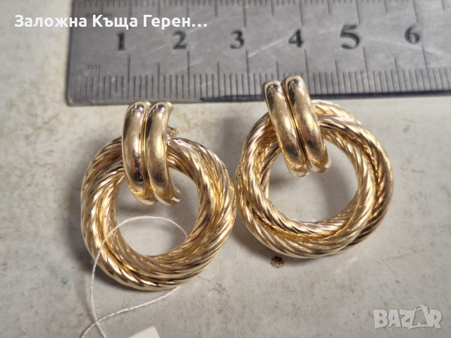 Дамски златни обеци 7,02гр., снимка 5 - Обеци - 54327688