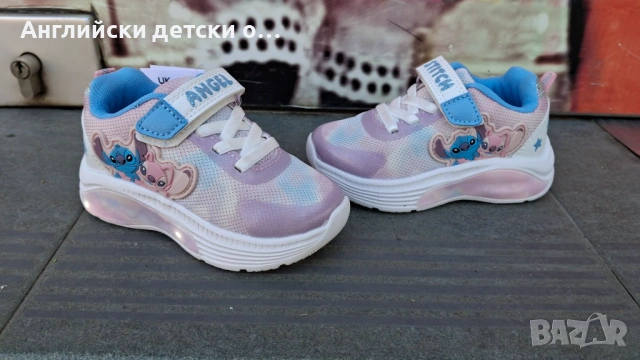 Английски детски светещи маратонки със Stitch, снимка 5 - Детски маратонки - 54445704