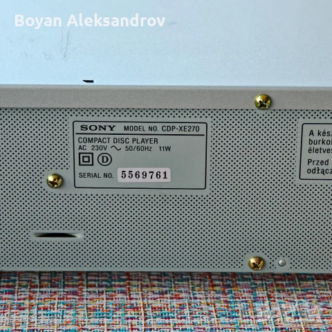 Sony CDP-XE270 (CD player), снимка 9 - Декове - 55157695