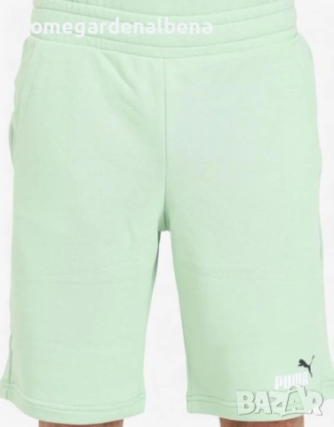 PUMA Essentials+ 2 Color Logo мъжки къси панталони зелени спорт, снимка 3 - Къси панталони - 54441527
