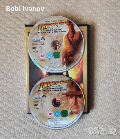 Indiana Jones Индиана Джоунс DVD Трилогия и бонус + Индиана Джоунс 4 (2 диска) с Бг субтитри., снимка 13 - DVD филми - 50916233