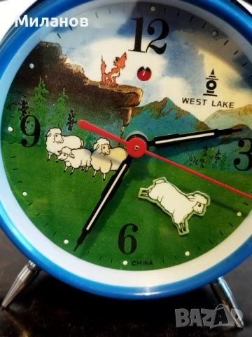 Стар анимиран будилник, настолен часовник, снимка 9 - Антикварни и старинни предмети - 54132465
