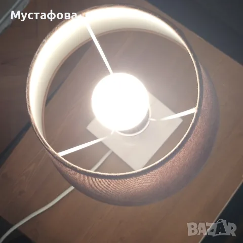 Нощна лампа с мраморна основа, снимка 3 - Настолни лампи - 55585924