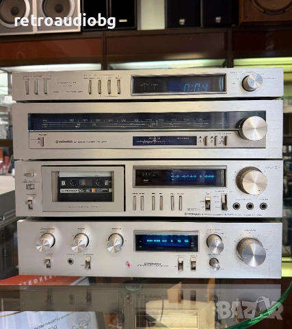 🔈ТОП ретро аудио сет PIONEER синя серия - усилвател, тунер, дек, таймер CD плеър, грамофон🔈, снимка 2 - Аудиосистеми - 55260639
