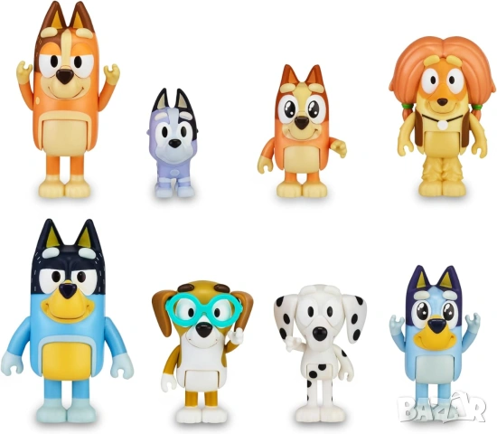 Детски комплект Блуи с мини играчки Famosa Bluey Pack 8 Figuras Bluey Heeler Family & Mates Pa, снимка 5 - Образователни игри - 54976068