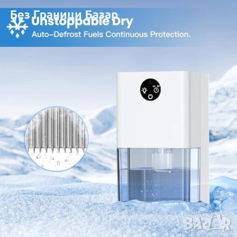 Нов Компактен влагоуловител за дом влага баня спалня 400ml/ден 1.8L , снимка 2 - Други стоки за дома - 53963356