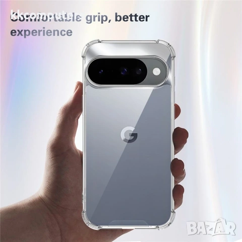 Google Pixel 10 Pro XL Калъф - TPU+PC, Анти-жълтеене, Въздушни възглавници, Прозрачен, снимка 4 - Калъфи, кейсове - 55119084