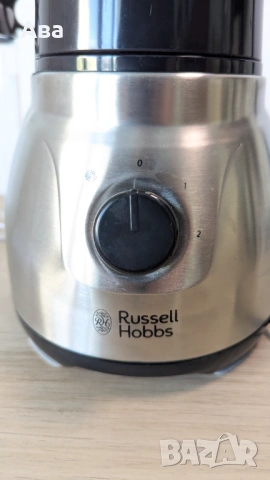 Russell Hobbs – блендер 2‑в‑1, 600W, стъклена кана 1.5L + шейкър 600ml, ползван, 40€, снимка 3 - Блендери - 54819750