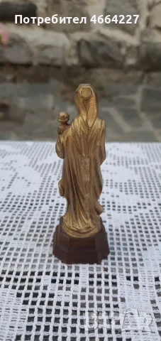 Красива статуетка Дева Мария с Младенеца, снимка 3 - Икони - 55553955