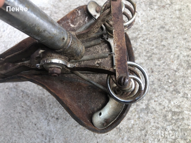 стара кожена вело седалка - ретро, снимка 6 - Антикварни и старинни предмети - 54170701