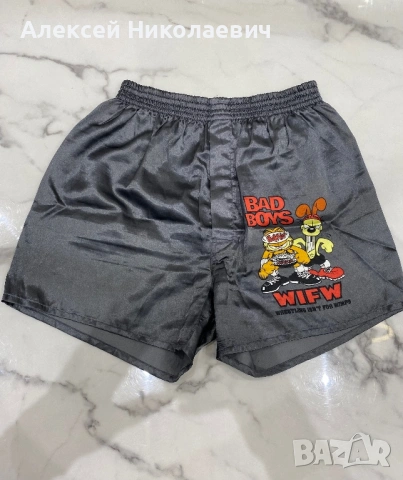 ОРИГИНАЛНИ Винтидж Сатенени Шорти Garfield & Odie "Bad Boys" - Лицензирани © PAWS
